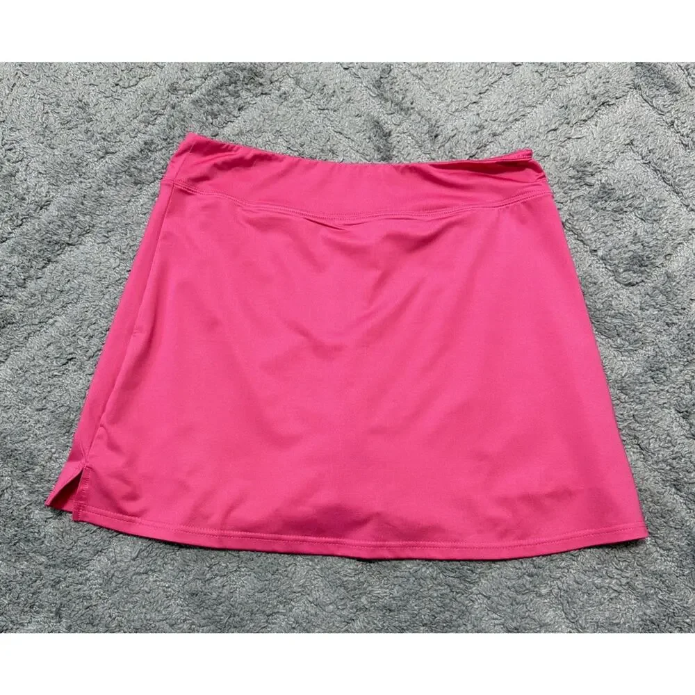 Ekouaer Skort Women’s L Pink Tennis Golf Athletic Pullon Lined Skirt Shorts